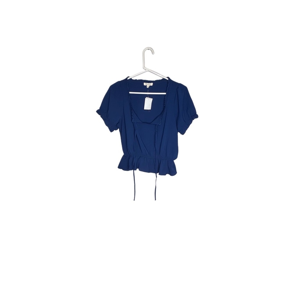 Ultra Flirt Navy Blouse
